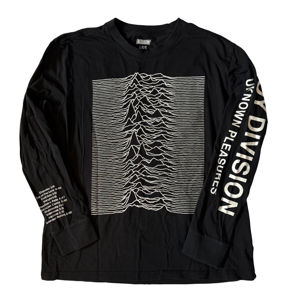 Joy Division Unknown Pleasures Black Graphic Long-Sleeve Tee